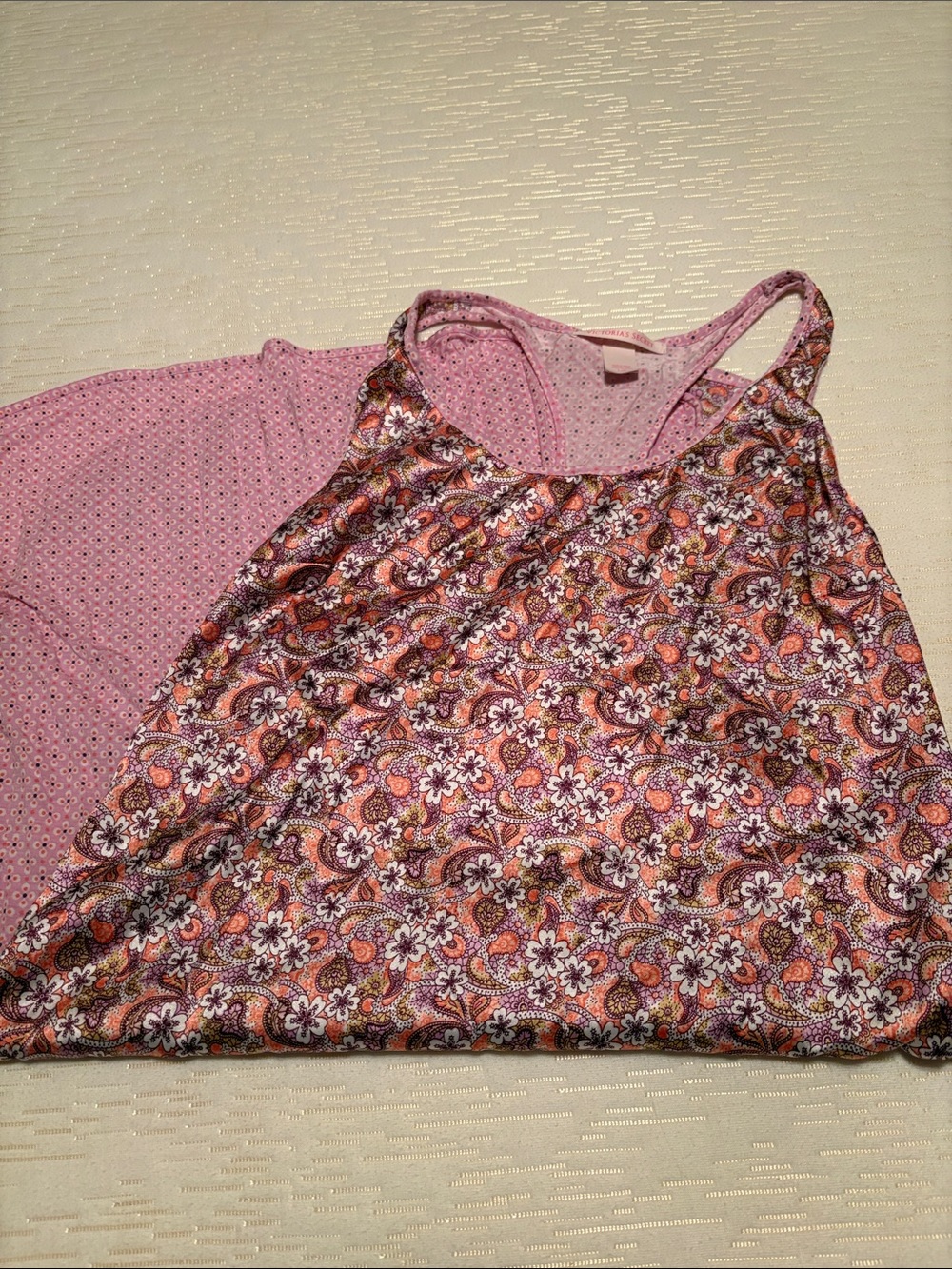 Victoria's Secret Pink Paisley Floral Camisole Tank